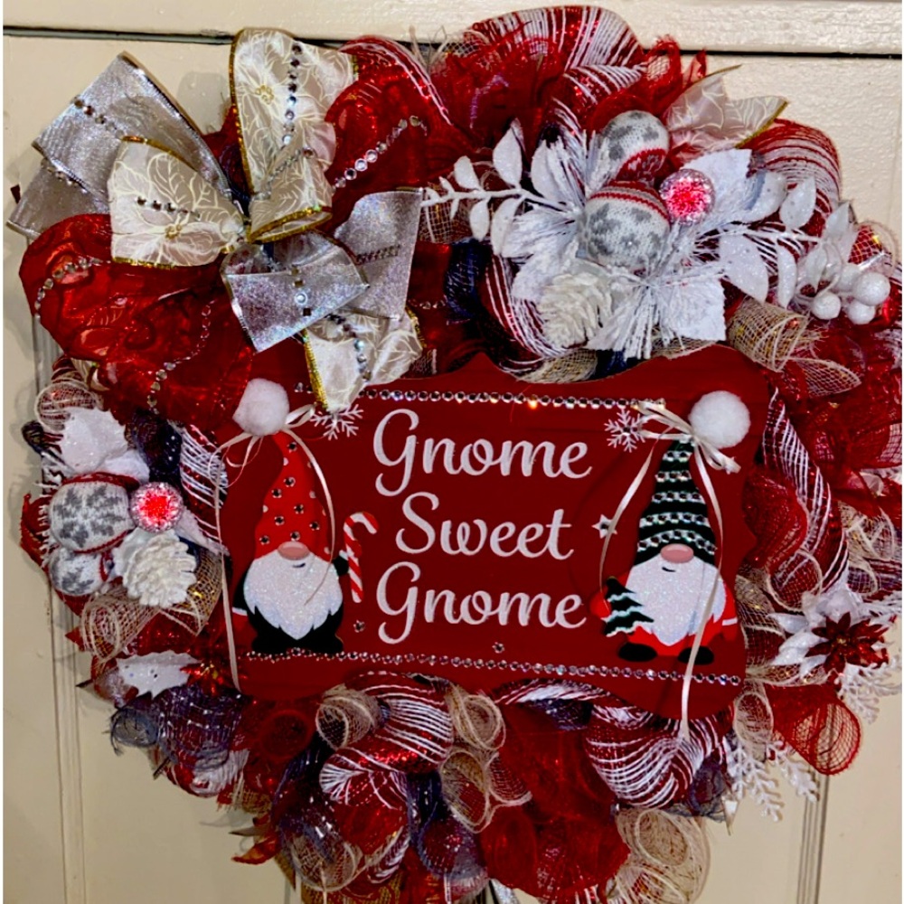 SOLD——-Handcrafted by myself @Candi's Creation's 14 inch Holliday Wreaths